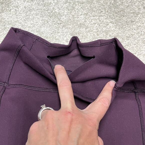 Lululemon In Movement Leggings Womens 2 Burgundy Purple 7/8 Everlux 25" LW5ANXS - Picture 6 of 12